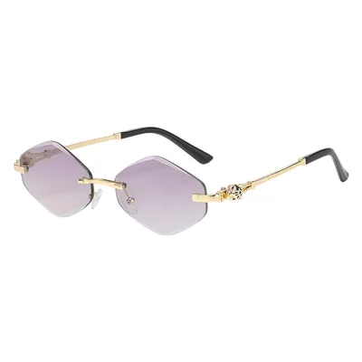 Produktbild von Vintage Randlose Sonnenbrille, Brille mit Verlaufsgläsern, Grau