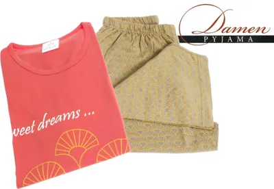 Produktbild von Damen Pyjama 63/58036 Rosa/Rot S 36/38