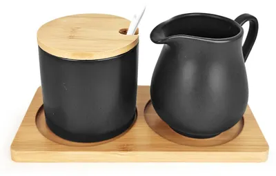 Imagen del producto de Juego de leche y azúcar, jarra de leche de cerámica y azucarero con tapa