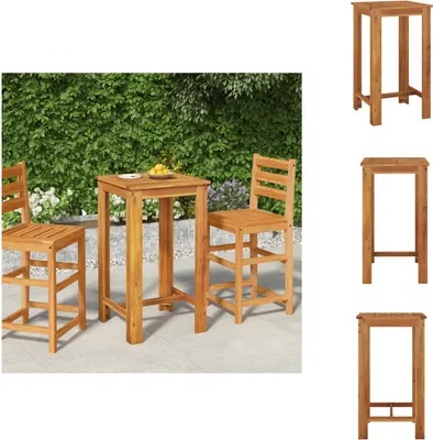 Zdjęcie produktu dla vidaXL Stół ogrodowy barowy 60x60x105 cm lite drewno akacjowe - Stoły ogrodowe