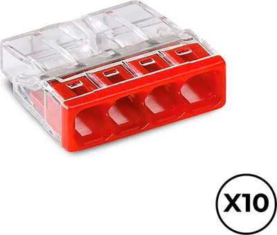 Obrázek produktu pro Rychlospojka Wago 2,5 mm 4 přípojky (10 kusů)