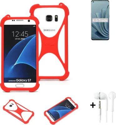 Produktbild von Handy-hülle + Kopfhörer kompatibel mit OnePlus 10 Pro Schutz-hülle Bumper Silikon Schutz Hülle Cover Case Silikoncase Silikonbumper TPU Softcase