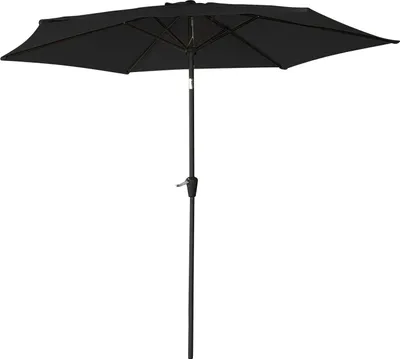 Produktbild von Gerader Sonnenschirm HAPUNA rund 2,70m Durchmesser schwarz