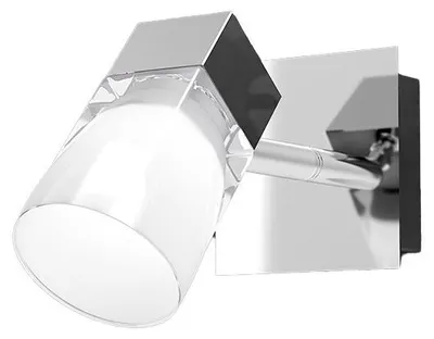 Immagine prodotto di Applique Contemporanea Sunny Metallo Cromo Vetro Satinato 1 Luce G9