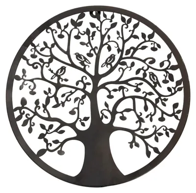 Produktbild von Lebensbaum Metall Wanddekoration 30cm zum Hängen Haus Garten Dekoelement Deko