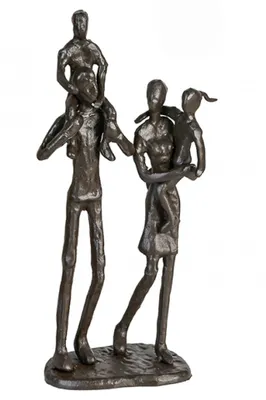 Immagine prodotto di Gilde Skulptur, "Family", Familienmotiv, Eisen, braun, VE 1, L. 6 cm, B. 10 cm, H. 22 cm 74571 4001250745716