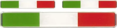 Produktbild von Quattroerre 3D Sticker Italienische Flagge 3 Stück