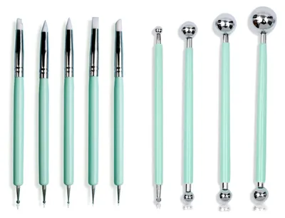 Produktbild von Modellierwerkzeuge aus Silikon, 9-teiliges Set für Töpfer- und Kunsthandwerk