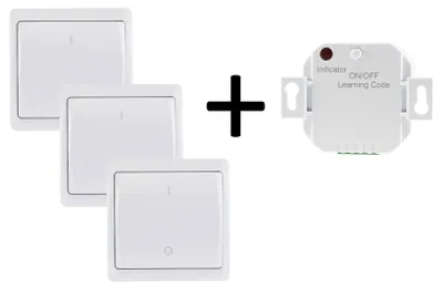 Produktbild von Funk Starter-Set No.5 Pilota Casa 3x Wandschalter + UP Empfänger