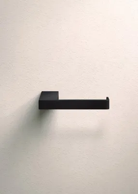 Immagine prodotto di Portarotolo da bagno minimalista TUALI in acciaio | Nero | Metallbude