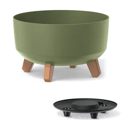 Obrázek produktu pro nabbi Plastový květináč na nožičkách DGRL300L 28,5 cm - zelená