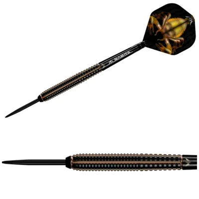 Produktbild von Mission | Scorpion | Steeldarts | 90% Tungsten | 22g | Black & Gold Electro | Dartpfeile Set