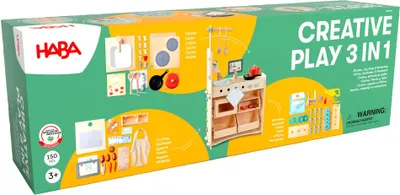 Produktbild von HABA Spielwelt Creative Play 3in1 Spielküche, Kaufladen & Werkstatt für Kinder 2011830001