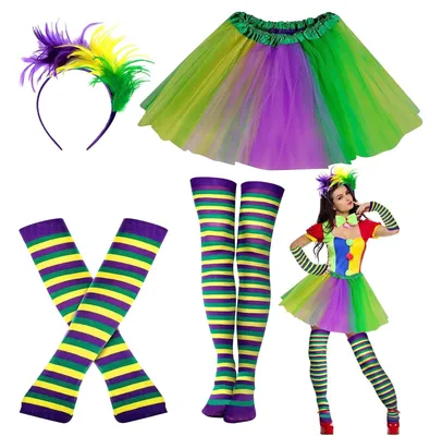 Obrázek produktu pro Kostým na karneval v stylu 80. let s neonovými doplňky