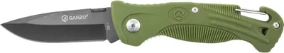 Produktbild von EDC Klappmesser G611-G Schwarz, Klingenlänge 7,5 cm, Liner-Lock, Karabinerhaken, Pfeife