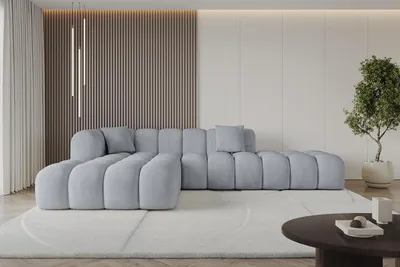 Produktbild von ALTDECOR Ecksofa in L-Form OLEA-L2 - 289x176x71 cm Grau - Corner Sofa Bett Eckcouch Couch Wohnlandschaft Cauchsofa