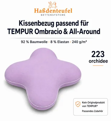Produktbild von Kissenbezug passend für TEMPUR Ombracio & All-Around Schmetterlingskissen, KI-generiertes Bild