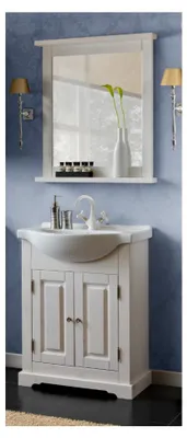 Image de Ensemble meuble vasque + miroir - Bois - 65 cm - Sophie