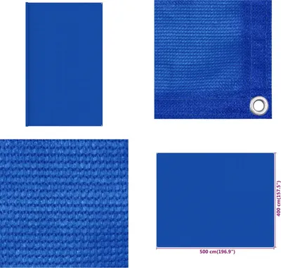 Obrázek produktu pro vidaXL Koberec do stanu 400x500 cm Blue HDPE - Koberec do stanu - Koberec na terasu - Koberec na kempování