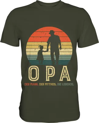 Produktbild von Opa und Enkelin Herren Premium T-Shirt – Urban Khaki / S