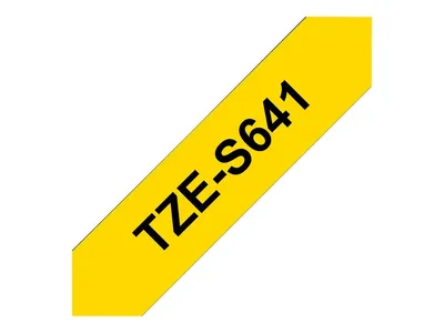 Produktbild von Brother TZE-S641 Etiketten erstellendes Band Schwarz auf gelb TZ