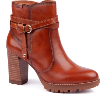 Produktbild von Pikolinos Damen Stiefelette Leder Bootie Blockabsatz Riemen Connelly W7M-8806, Größe:40 EU, Farbe:Braun