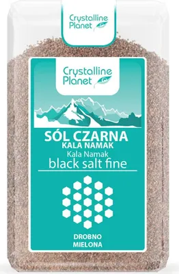SÓL CZARNA KALA NAMAK DROBNO MIELONA 600 g - CRYSTALLINE PLANET