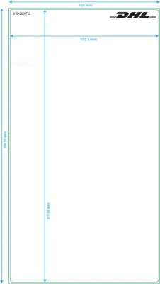 Produktbild von DHL Versandetiketten 1000 Stück / - selbst klebend -Label Etikett Versandlabel Format: 910-300-710 Maße: 102mm x 207mm