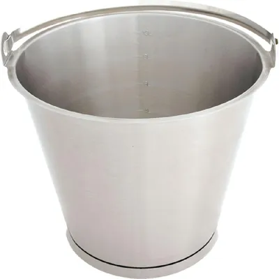 Produktbild von Edelstahleimer - Bodenreifen - Maßeinteilung - stapelbar - 15 Liter