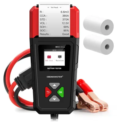 Batterietester 6/12/24V, 100-2000 CCA mit Thermodrucker
