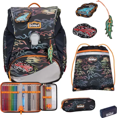 Produktbild von Scout Alpha Safety Light Schulranzen-Set 5 tlg. Flames