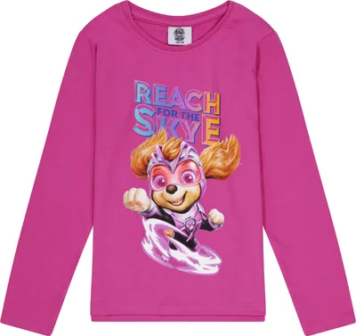 Produktbild von Paw Patrol Kinder Mädchen T-Shirt Longsleeve Langarm-Shirt Pink , Größe:122-128