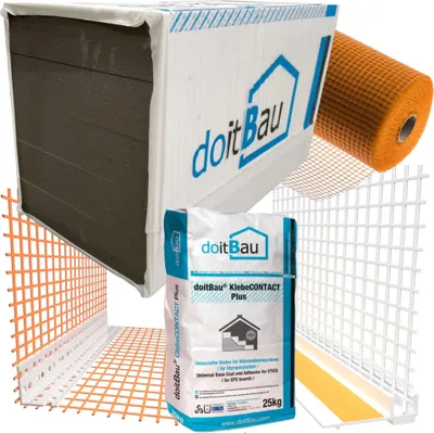 Produktbild von 200m² WDVS EPS 031 Basispaket 100mm bündig Fassadendämmung Wärmedämmung Komplettpaket