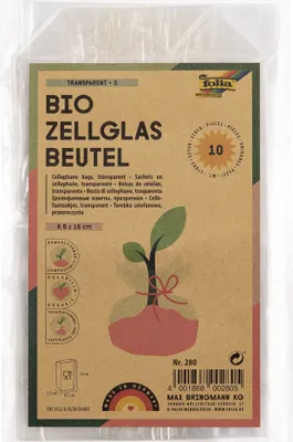 Produktbild von folia Zellglasbeutel Maße: (B)85 x (H)145 mm transparent