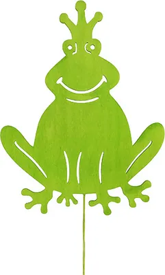 Produktbild von Gartenstecker Holzfrosch 30cm 2er Set Gartendeko, 2 Stück