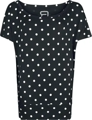 Produktbild von RED by EMP Damen schwarzes T-Shirt mit Allover-Print M
