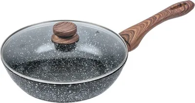 Image de 24Cm Granit Wood Wok Kinghoff Kh-1583