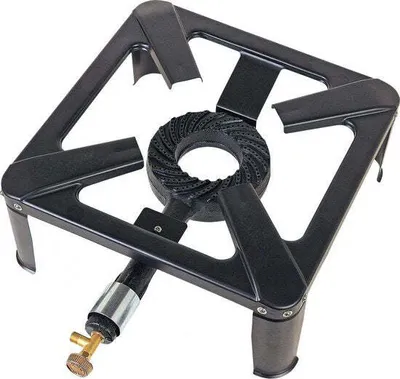 Produktbild von ROTHENBERGER Industrial Hockerkocher inkl. 1,5 m Propan-Gas-Schlauch & Konstantregler | Camping, Outdoor | zur Verwendung im Freien | für Propangasflasche | 1500001392