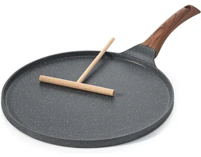 Productafbeelding van Crepepan 30 cm, anti-aanbakpan, geschikt voor inductie, Zwitsers graniet, PFOA-vrij, bakelieten handvat
