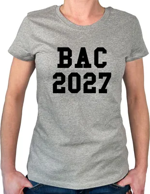 Produktbild von Huuraa Damen T-Shirt BAC 2027 Abschluss Frankreich L Sport Grey Bio Baumwolle Fairtrade Damenshirt Geschenkidee