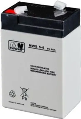 Immagine prodotto di Batteria al piombo 6V / 5Ah MW POWER MWS 5-6 VRLA AGM al gel