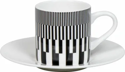 Immagine prodotto di Könitz Espressotasse Graphic 570C - Marcello Morandini, Bone China, Schwarz, 95 ml, 11 5 304 2909