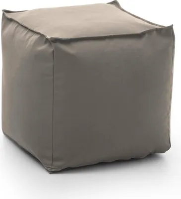 Produktbild von Puff Dabbey, Multifunktionshocker, 100% Italy, Relaxsessel aus gepolstertem Stoff, Cm 45x45h45, Turteltaube