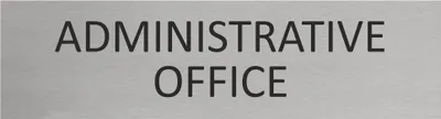 Produktbild von CombiCraft Aluminium Türschild Administration Office 165x45mm mit 3M-Tape zur Befestigung, einfache Kennzeichnung von Räumen und Bereichen