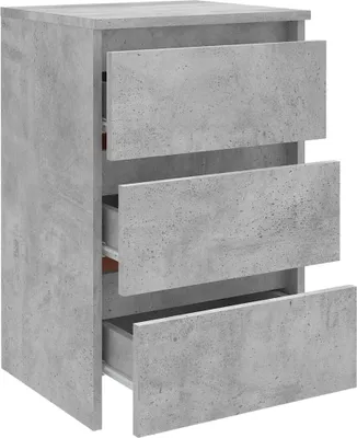 Produktbild von vidaXL Nachttisch Betongrau 40x35x62,5 cm Holzwerkstoff
