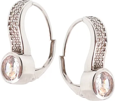 Produktbild von Golders Ohrringe aus 925 Silber mit Zirkonia übersät, Silberohrringe für Damen
