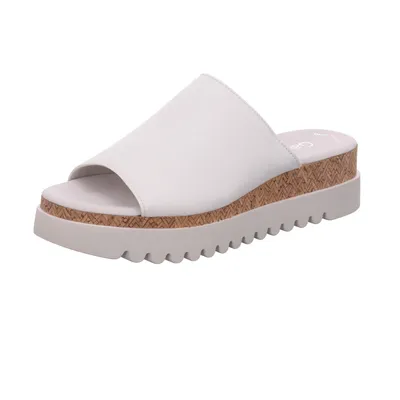 Produktbild von Gabor Damen Sandalen Weiß Glattleder Keilabsatz Plateau weiche Fußbettung