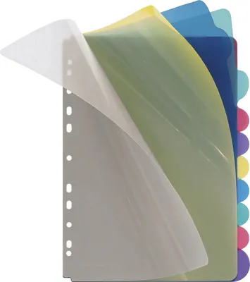 Produktbild von Veloflex® 4248 800 Register - blanko, PP, A4, 10 Blatt, farbig