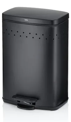 Productafbeelding van Afvalbak Malaga, metalen, 21 x 18,5 x 31 cm, 5 liter, zwart
