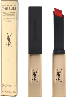 Produktbild von Yves Saint Laurent Rouge Pur Couture The Slim, Rot, Rouge Paradoxe, 1 Farben, Matte, Creme, AQUA / WATER ● DIMETHICONE ● ISODODECANE ●BUTYLENE GLYCOL ● SYNTHETIC FLUORPHLOGOPITE ●...